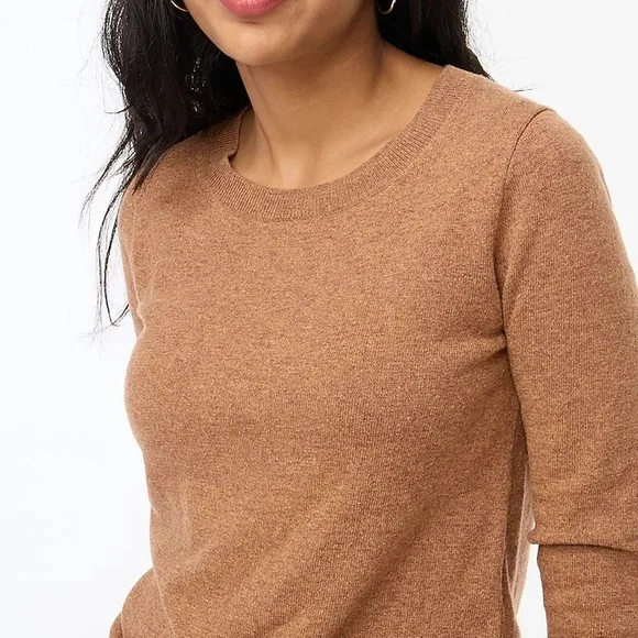 J. Crew Women's Cotton-Wool Blend Teddie Sweater In Heather Grey - Picture 2 of 5